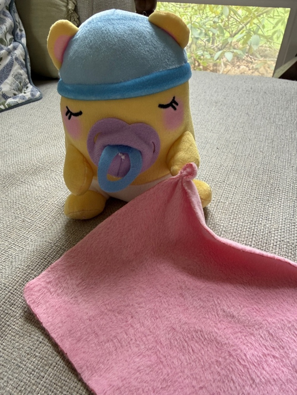 Mariah Elizabeth Plush Toy in Yellow, Blue and Pink